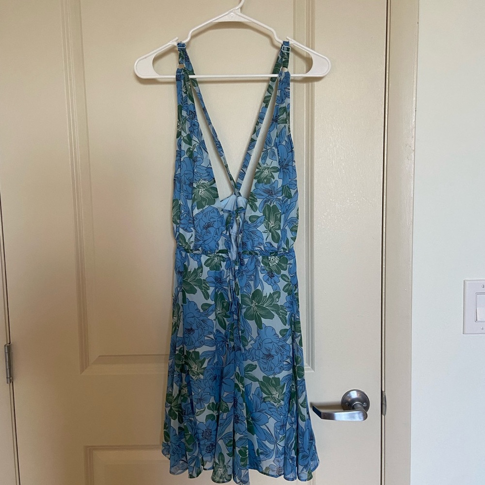 Vestique Green and Blue Ruffled Sundress